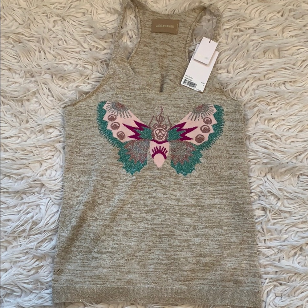 ZADIG&VOLTAIRE gold tank top